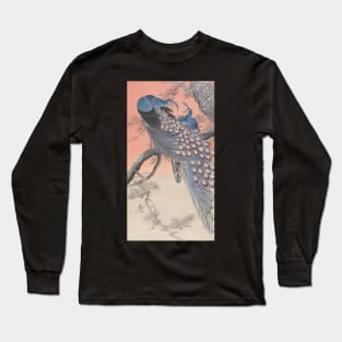 Peafowl by Ohara Koson Long Sleeve T-Shirt